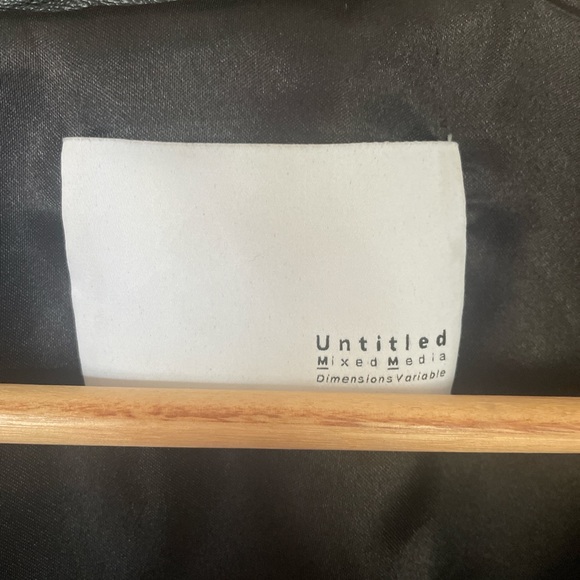 MATTHEW MILLER Rare Untitled Mixed Media Black Leather Moto Jacket - Picture 3 of 4